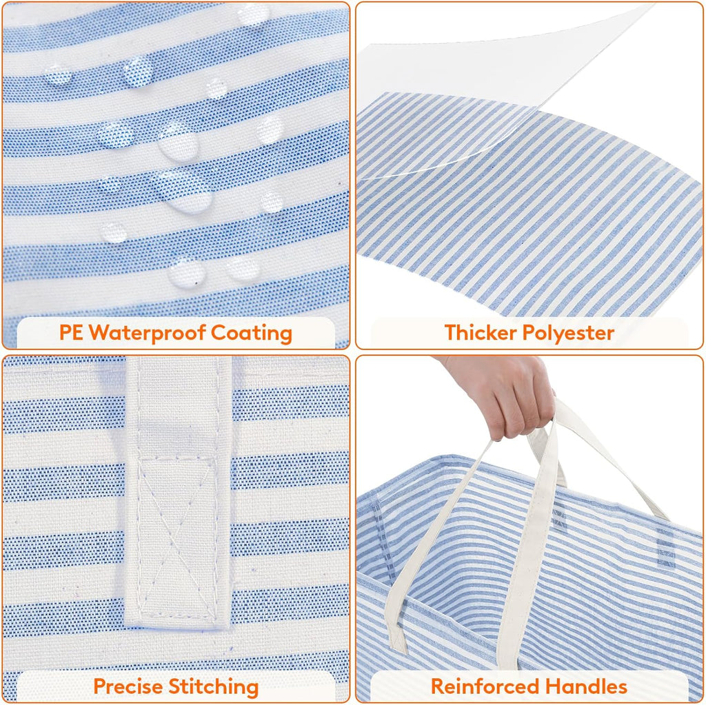 Lifewit 2 Pack Laundry Hamper Large Collapsible Laundry Basket, Freestanding Waterproof Cloth