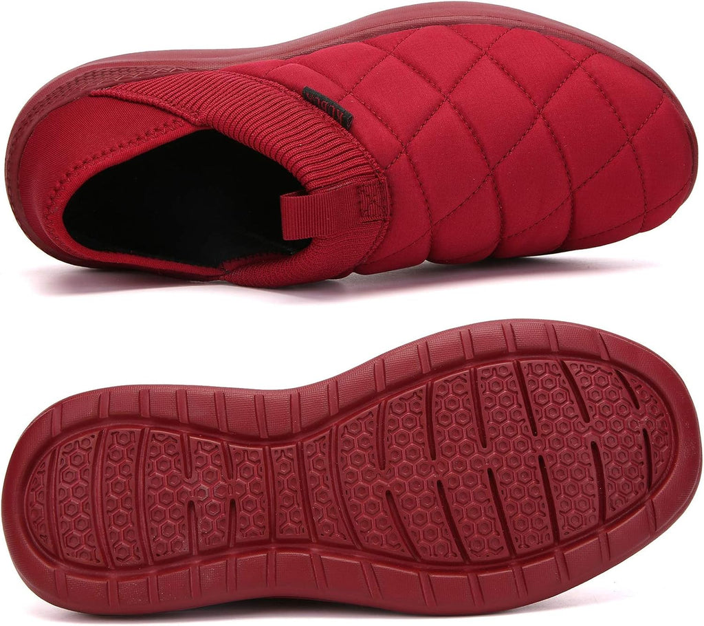 KUBUA Slippers for Men and Womens Indoor House Shoes Plush Slip on Outdoor Garden Loafers