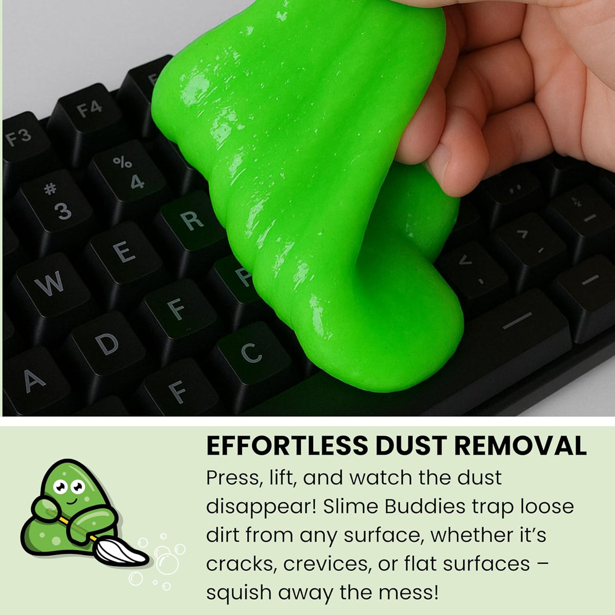 Slime Buddies Car Cleaning Gel Putty - 6 Pack Apple Scented Interior Detailing Tool for Cup Holder