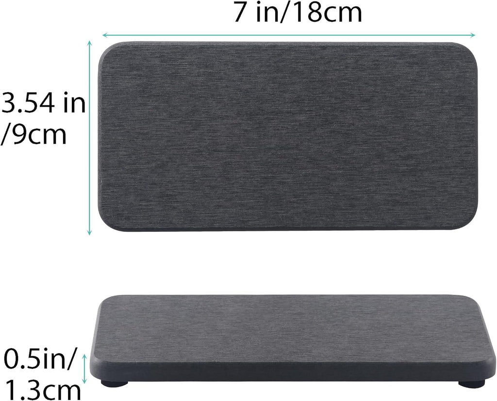 2 Pcs Water Absorbing Stone Trays, Kitchen/Bathroom Sink Soap Dish, Diatomite Tray Used for Hand
