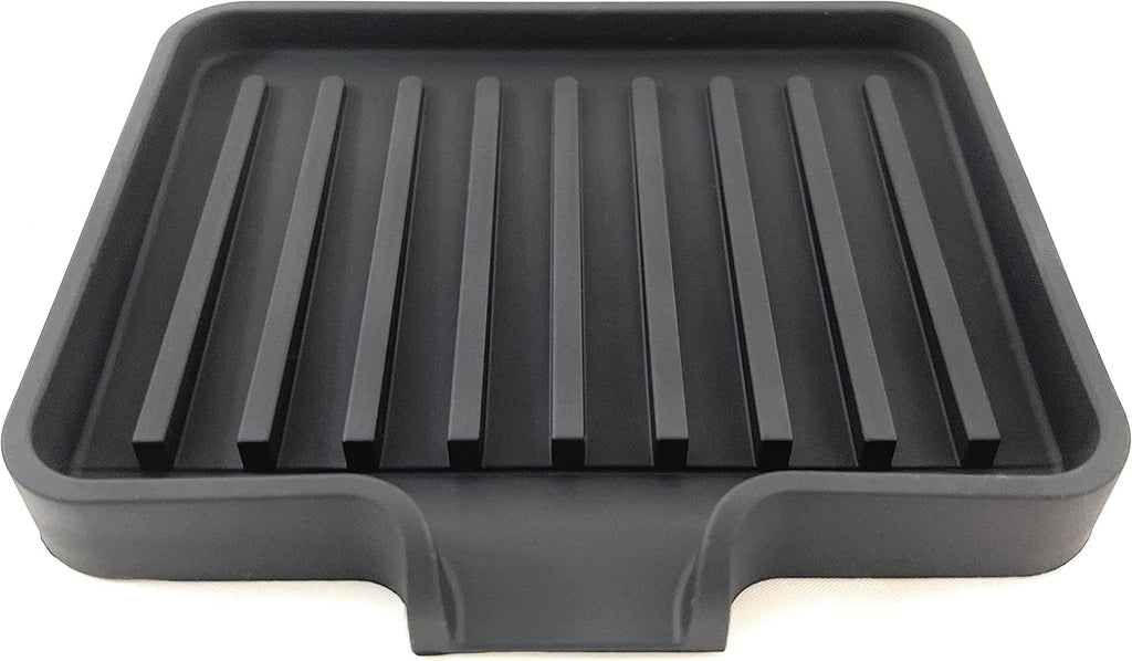 Happitasa Silicone Soap Dish Tray and Sponge Holder with Drain Chute, Pack of 2 | Bathroom and
