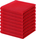 Homaxy 100% Cotton Waffle Weave Kitchen Dish Cloths, Ultra Soft Absorbent Quick Drying Dish Towels
