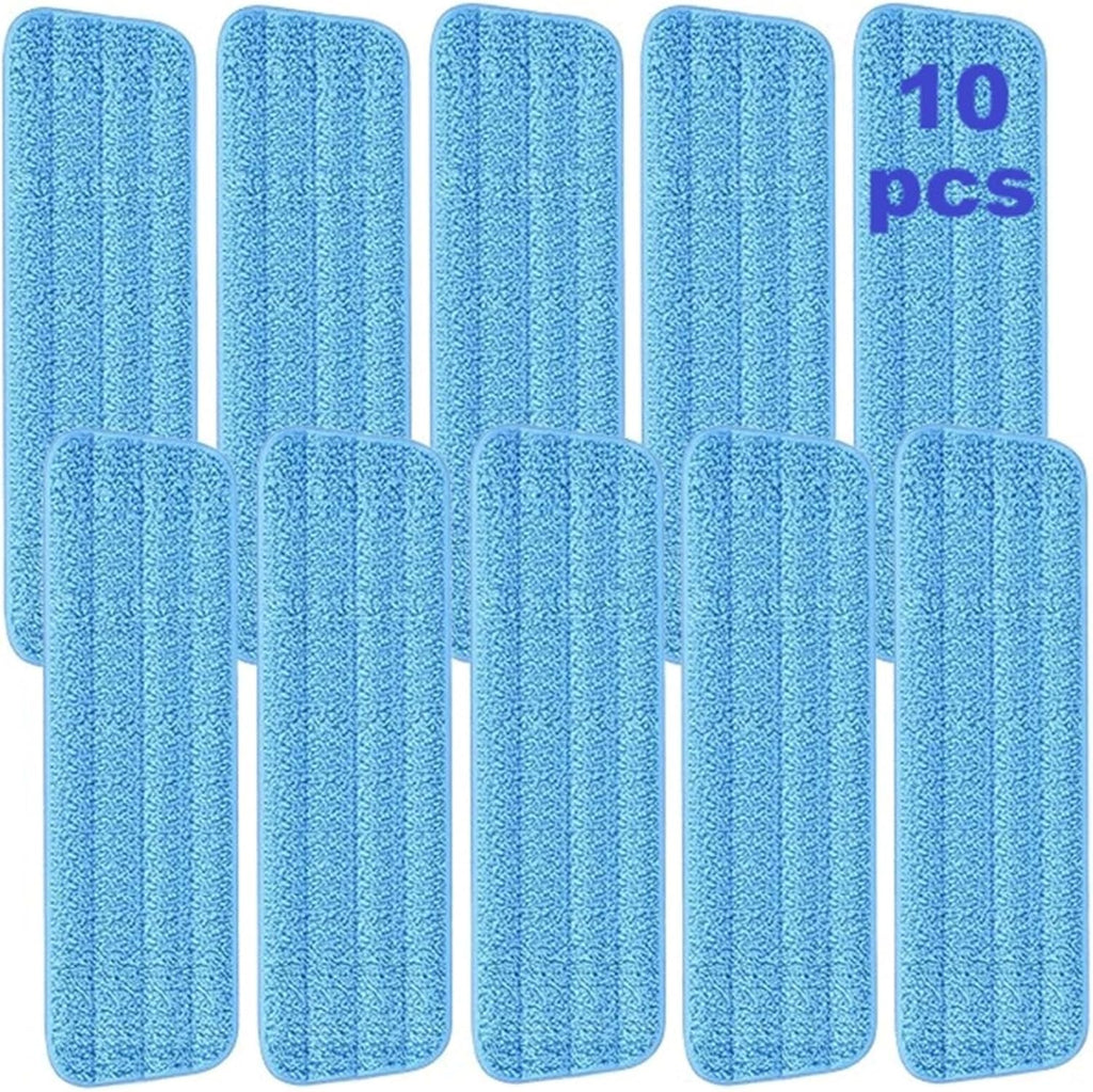 10 Pcs Reusable Mop Pads,16.5 Inch Microfiber Wet Dry Floor Clean Mop Pad Refill Compatible with