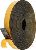 Black Weather Stripping Door Seal Strip (3/5 Inch X 1/16 Inch X 32Feet), Strong Adhesive