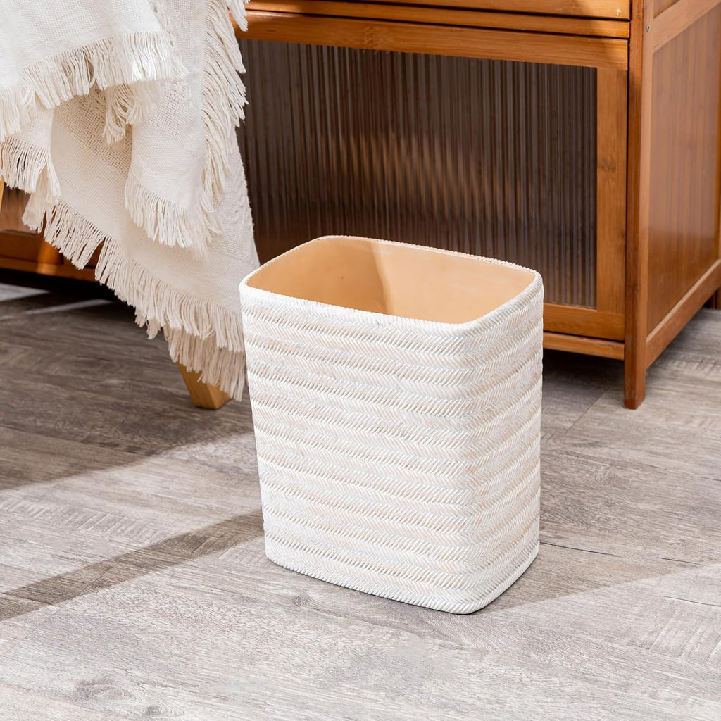 Polytree Bathroom Trash Can 1.8 Gallon Small Kitchen Garbage Can,Decor Wastebasket for Bedroom