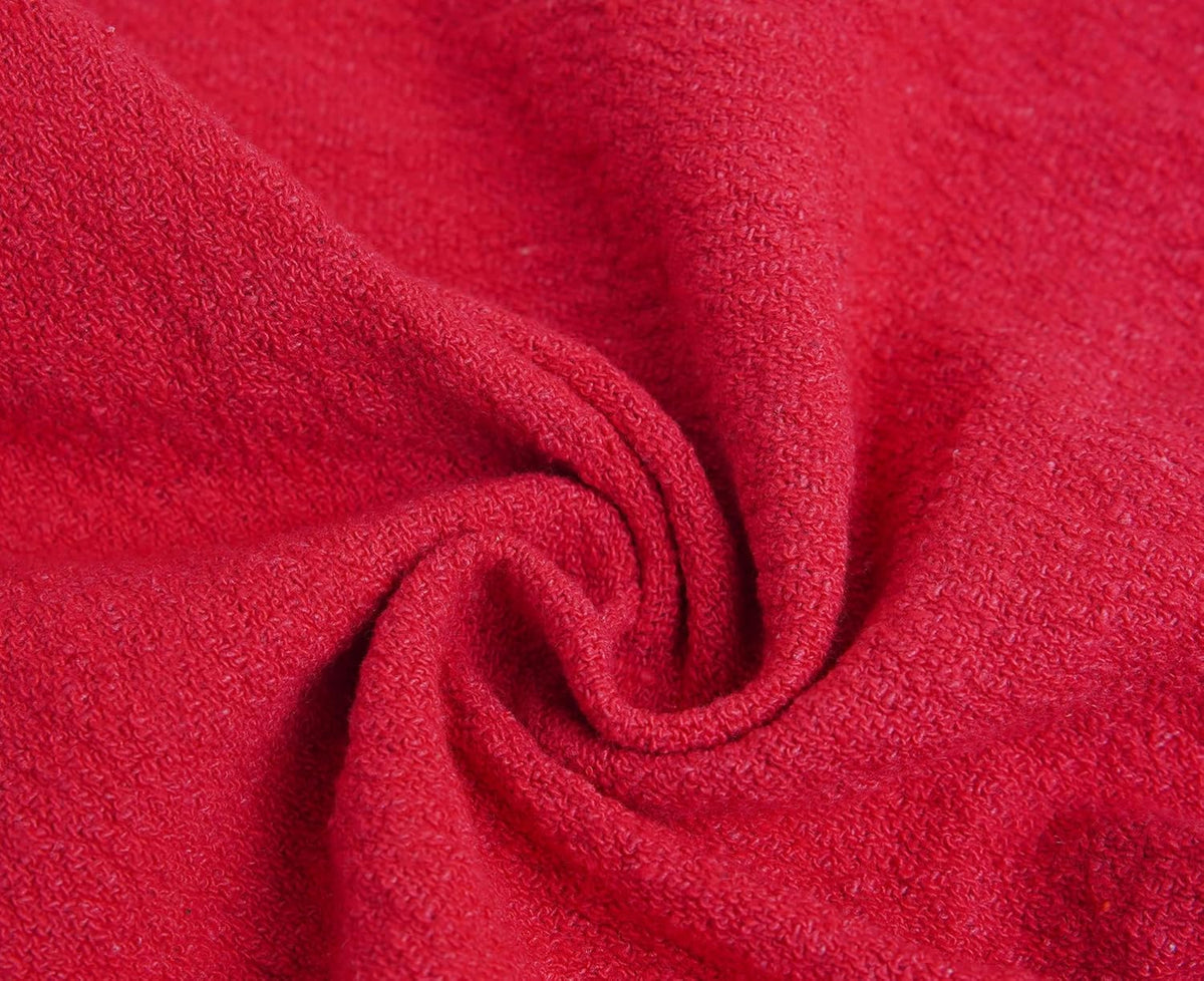 Cotton Shop Towels - Pack of 25 Cleaning Rags 12'' x 14'' - Super Soft and Absorbent Shop Rags for