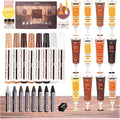 Lifreer Wood Repair Kit, 42 Pcs Furniture Repair Kit - Wood Filler, Touch Up Marker, Wood Putty