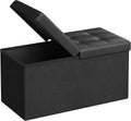 SONGMICS MAZIE Collection - 30 Inches Storage Ottoman Bench with Flipping Lid, Storage Chest