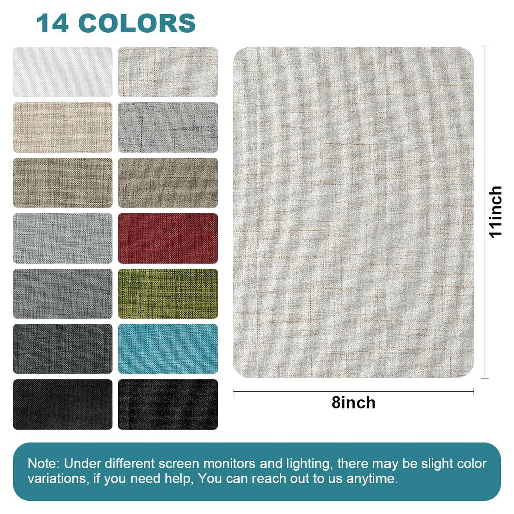 J.CARP 2Pcs Linen Repair Patches, Large Self-Adhesive Fabric Patch for Sofas, Couch, Furniture, Car