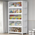 175Gal Plastic Stackable Storage Bins with Lid, 700QT Extra Large Closet Organizers Collapsible