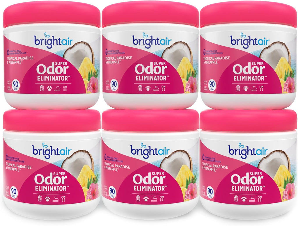 Bright Air 14 oz. Super Odor Eliminator, For Medium-Size Spaces, Tropical Paradise & Pineapple