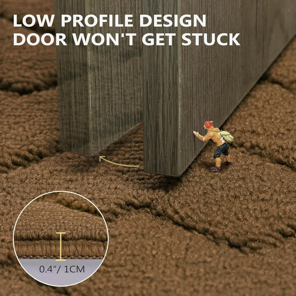 hicorfe Indoor Doormat,Front Back Door Mat TPR Backing Non Slip Mats 20"x31.5" Absorbent Resist