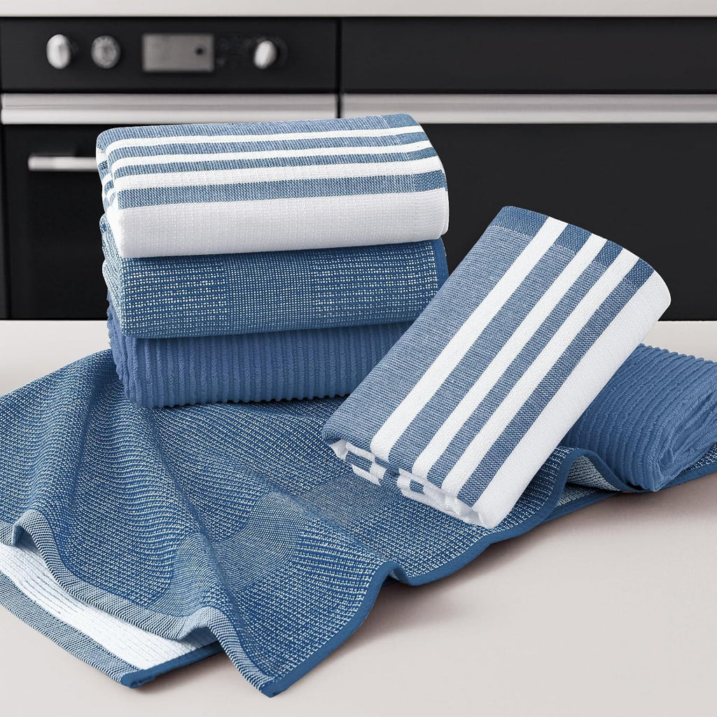 Homaxy Premium Kitchen Towels(18”x 28”, 3 Pack), Large Cotton 380 GSM Kitchen Hand Towels, Soft and