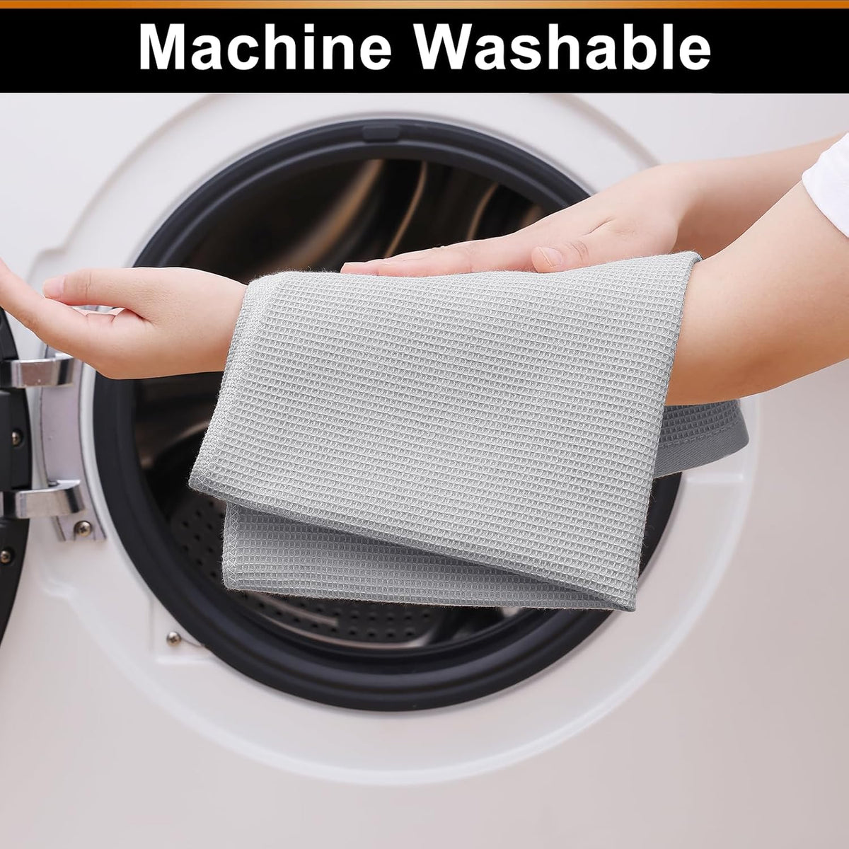 Homaxy 100% Cotton Waffle Weave Kitchen Towels - 6 Pack Soft and Absorbent Dish Towels - 16 x 26