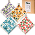 Swedish Dishcloths for Kitchen, 8 Pack Flower Reusable Paper Towels Washable, Non-Scratch Swedish
