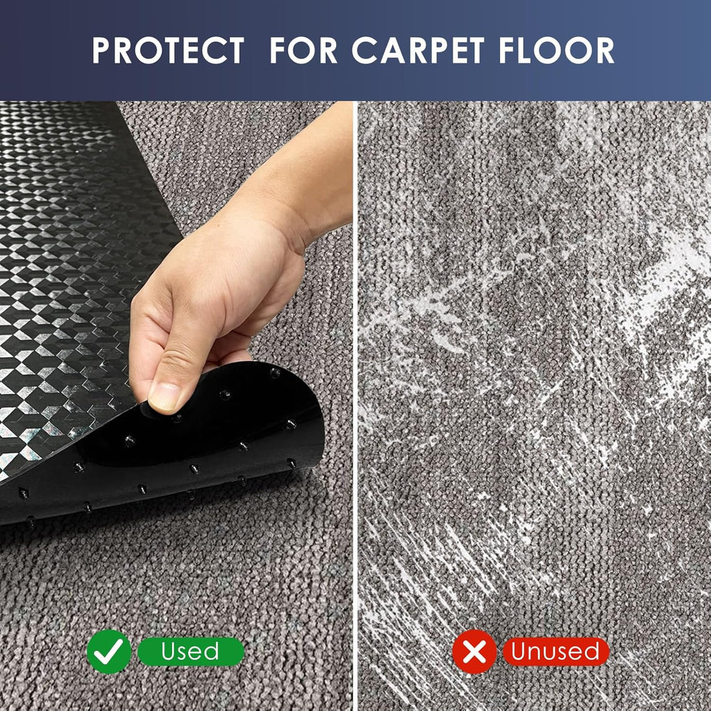 Vicwe Office Chair Mat for Carpet, 63" x 51"Anti-Slip Waterproof Floor Protector Desk Chair Mat for