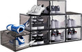 8 Pack Shoes Box Display Case Thicken Shoe Organizer Stackable Boxes for Closet Space-Saving Shoe