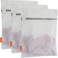 Polecasa 3Pcs 12 x 16 Inches Extra Durable 125g Diamond Mesh Laundry Bags with Sturdy Zipper for