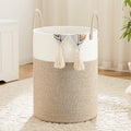 Laundry Basket,Woven Cotton Rope Laundry Hamper,40L for Decorative Storage of Dirty Clothes,Toys
