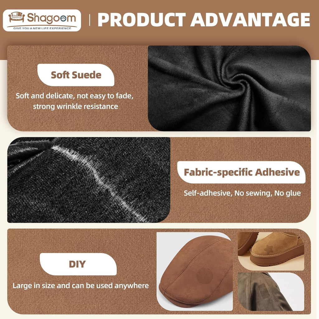 Suede Repair Patch, 17X79 Inch Fabric Large Repair Tape, Self-Adhesive Patches for Furniture, Sofa