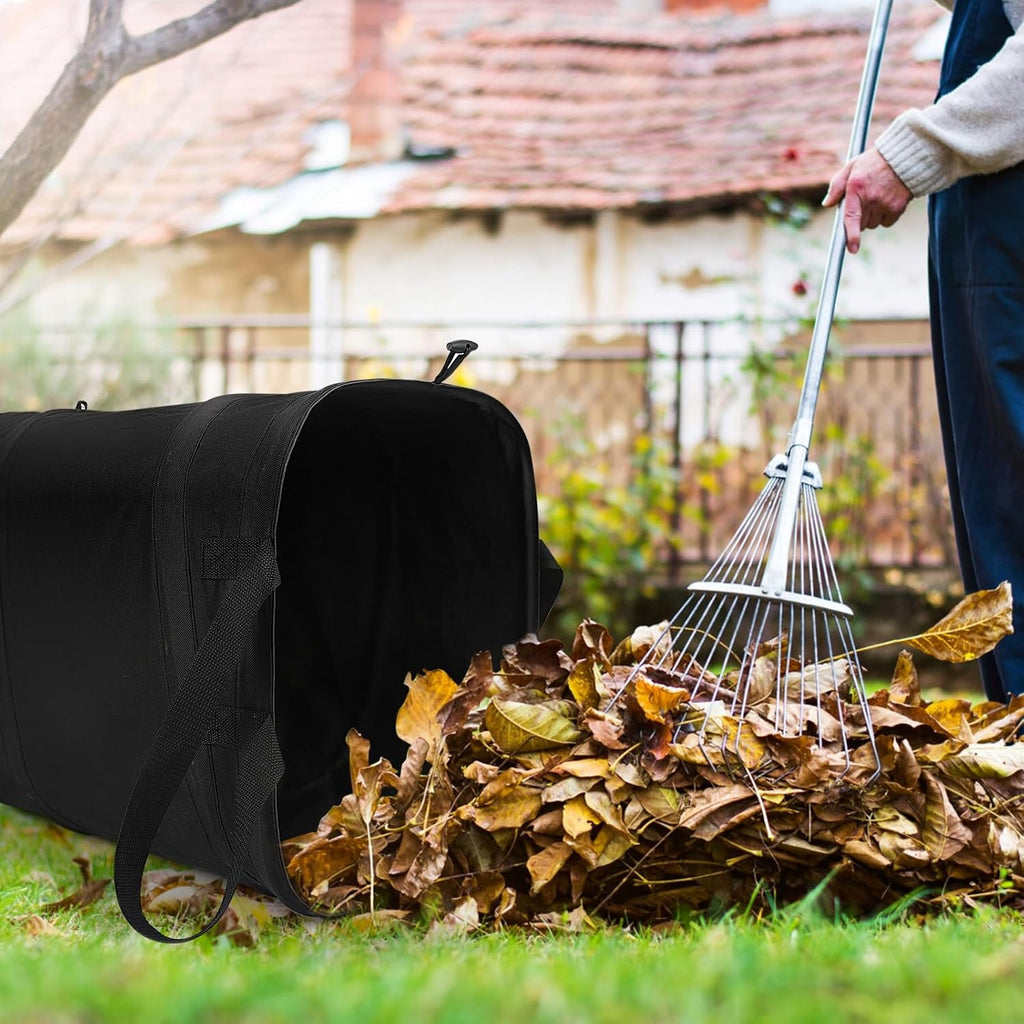 YUDI & GARDEN 46 Gallon Square Collapsible Yard Waste Bin｜Collapsible Trash Can｜Camping Trash Can