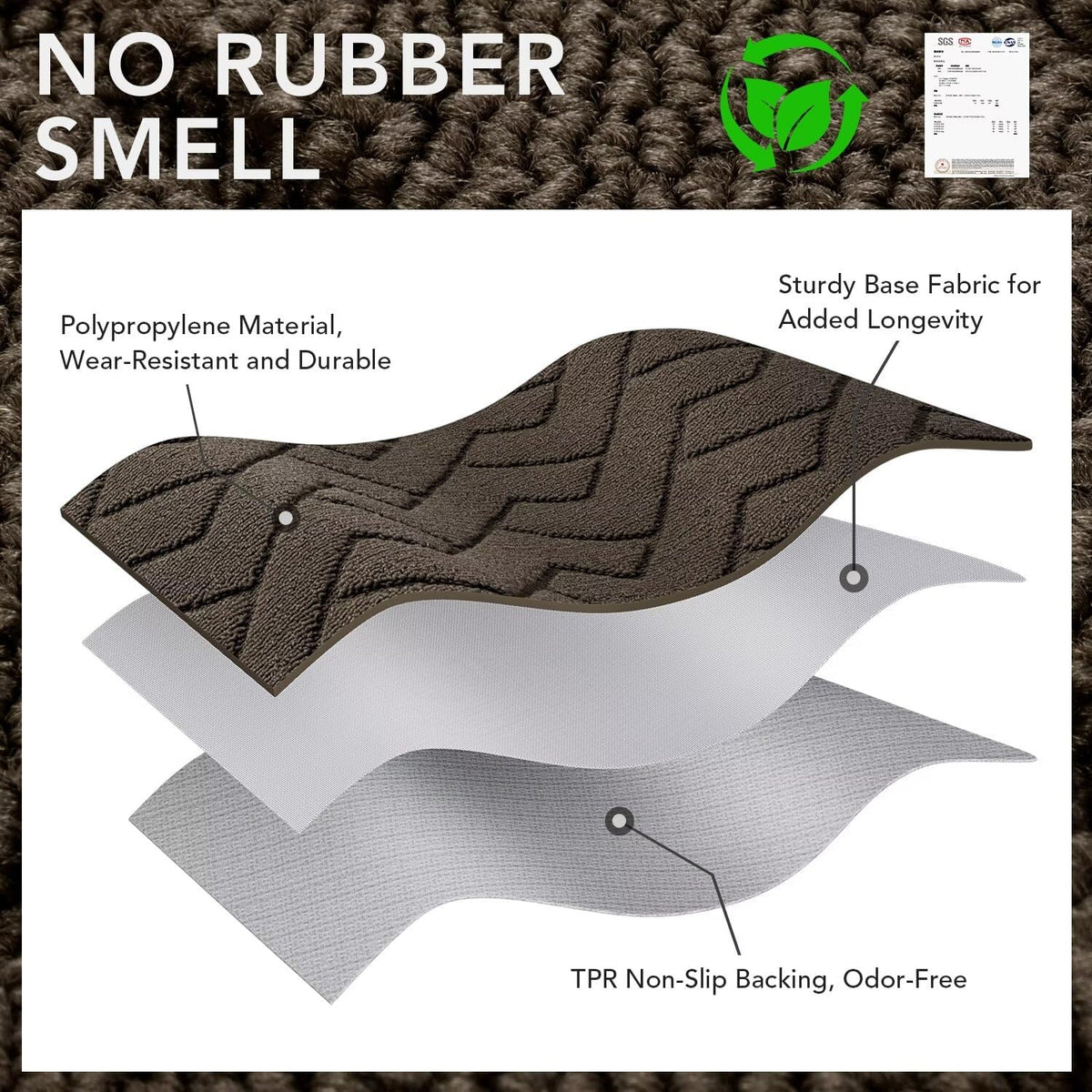 hicorfe Front Door Mat Outside Entrance,20"x31.5" Absorbent Muddy Dirt Resist Welcome Door Mats
