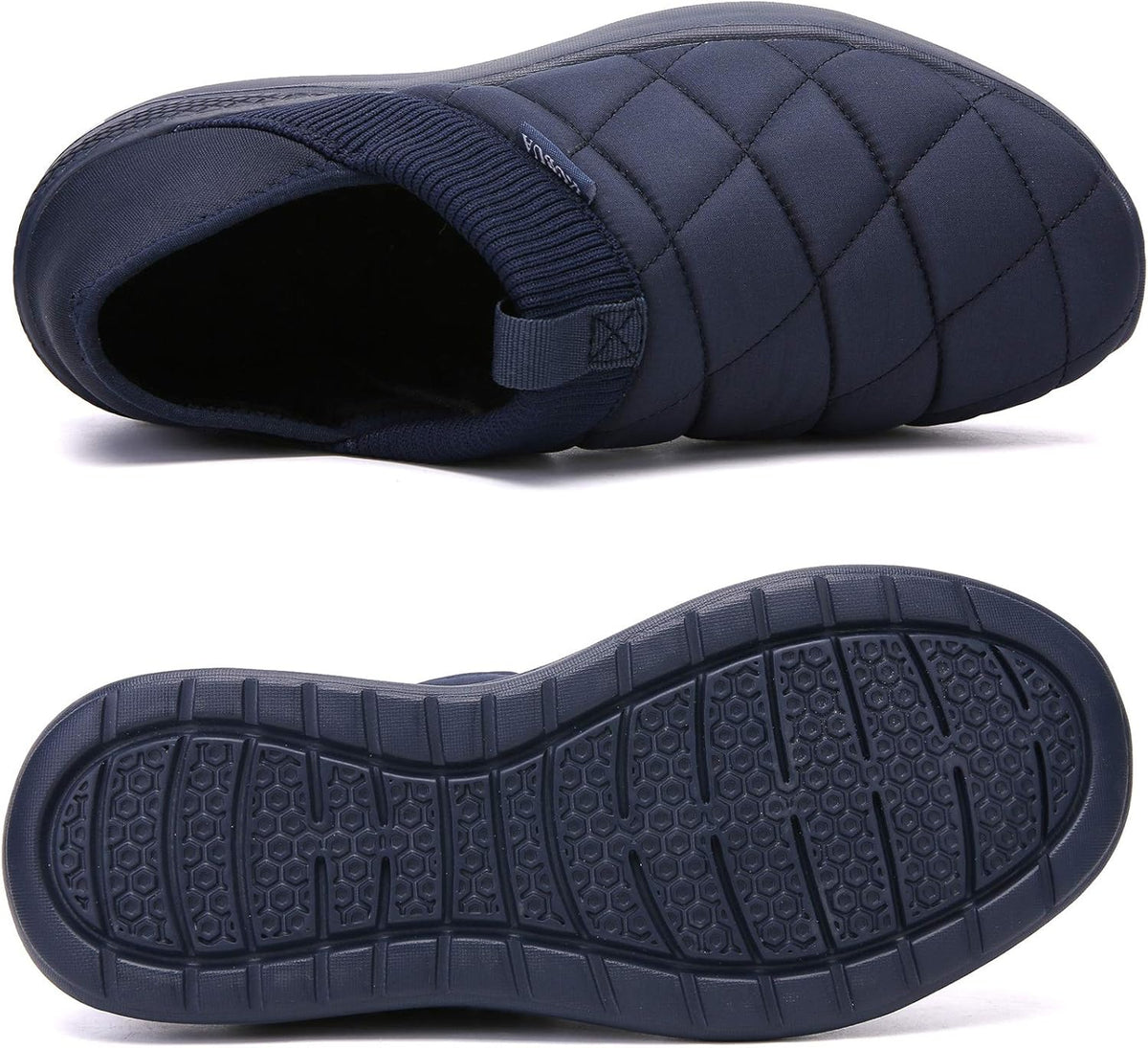 KUBUA Slippers for Men and Womens Indoor House Shoes Plush Slip on Outdoor Garden Loafers