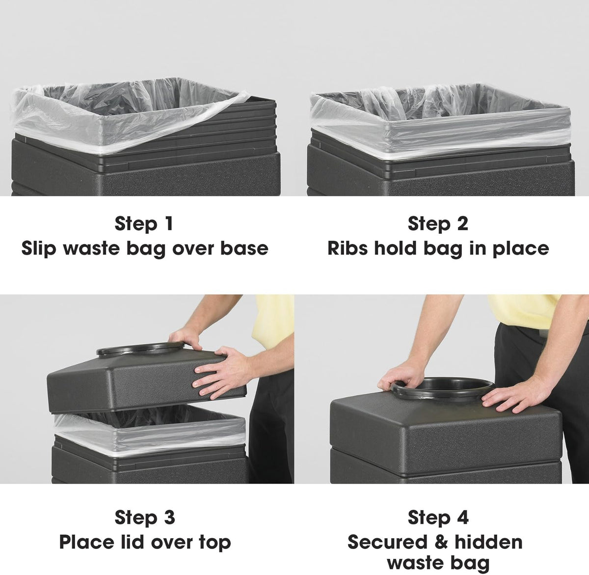 Safco Canmeleon Trash Can, 30 Gallons, Indoor and Outdoor Use, Durable & Weather-Resistant