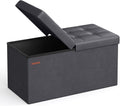 SONGMICS MAZIE Collection - 30 Inches Storage Ottoman Bench with Flipping Lid, Storage Chest