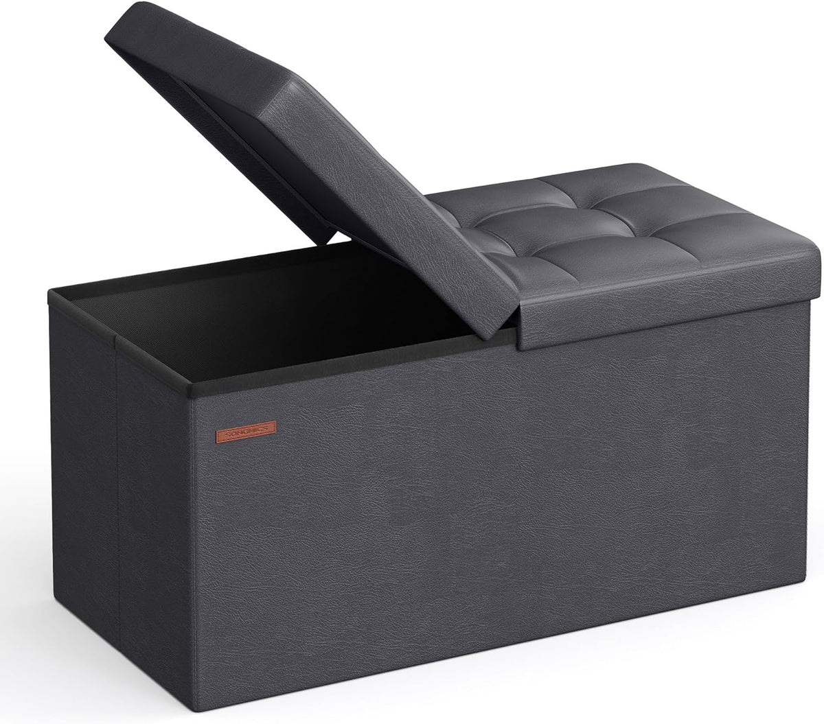 SONGMICS MAZIE Collection - 30 Inches Storage Ottoman Bench with Flipping Lid, Storage Chest