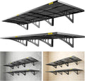4-Pack 2x3ft Adjustable Garage Wall Shelving 1120lbs Load Capacity Heavy Duty Wall Mounted Storage