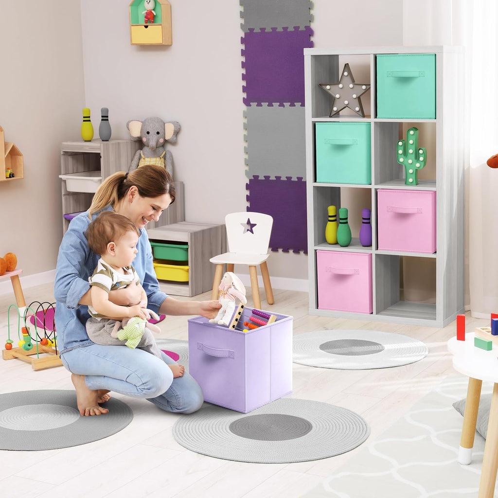 Sorbus Foldable Storage Cubes - 6 Pack, 11 Inch, Fabric, Foldable, Storage and Organization
