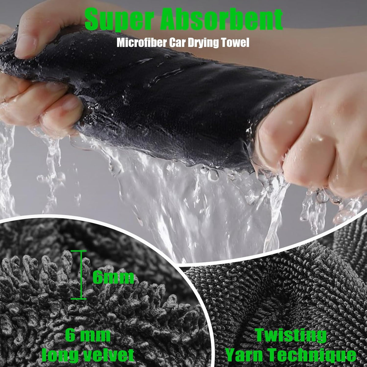 PBHEPJ 4 Pack Microfiber Towels (36"x 24") Extra Large Ultra Absorbent Drying Towel for Cars and