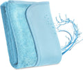 JOYMOOP Microfiber Towels for Cars, 35.4" x 23.6" Car Drying Towel, Blue Reusable Car Towel, Quick
