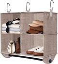 StorageWorks Hanging Closet Organizer with Metal Rod, 4-Section Closet Organizers and Storage