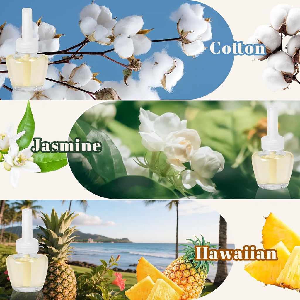 PlugIns Refills Air Freshener, Scented and Essential Oils for Home and Bathroom, Hawaiian, Jasmine
