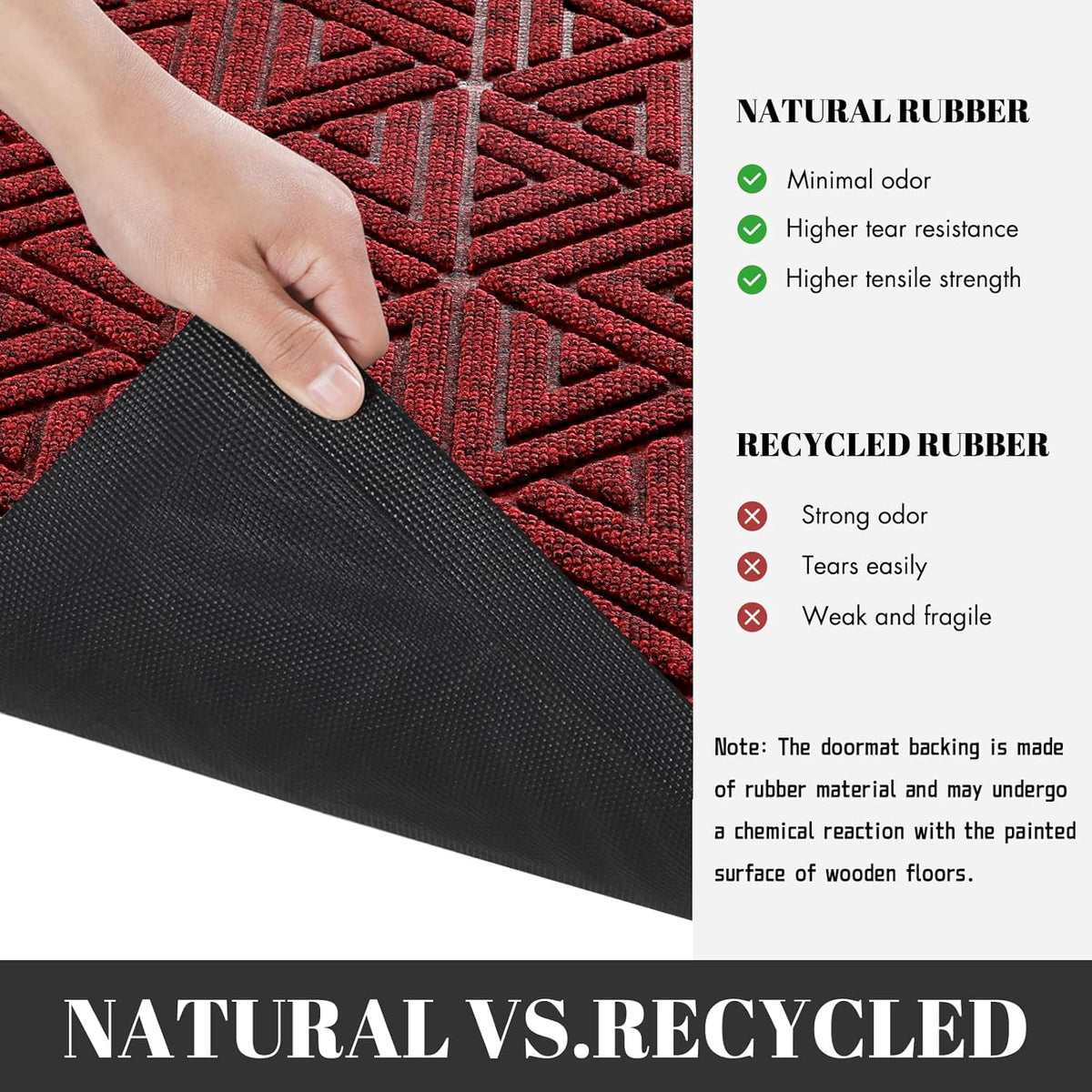 Yimobra Outdoor Mats for Front Door 29.5x17, All-Weather Waterproof Non-Slip Outdoor Door Mat