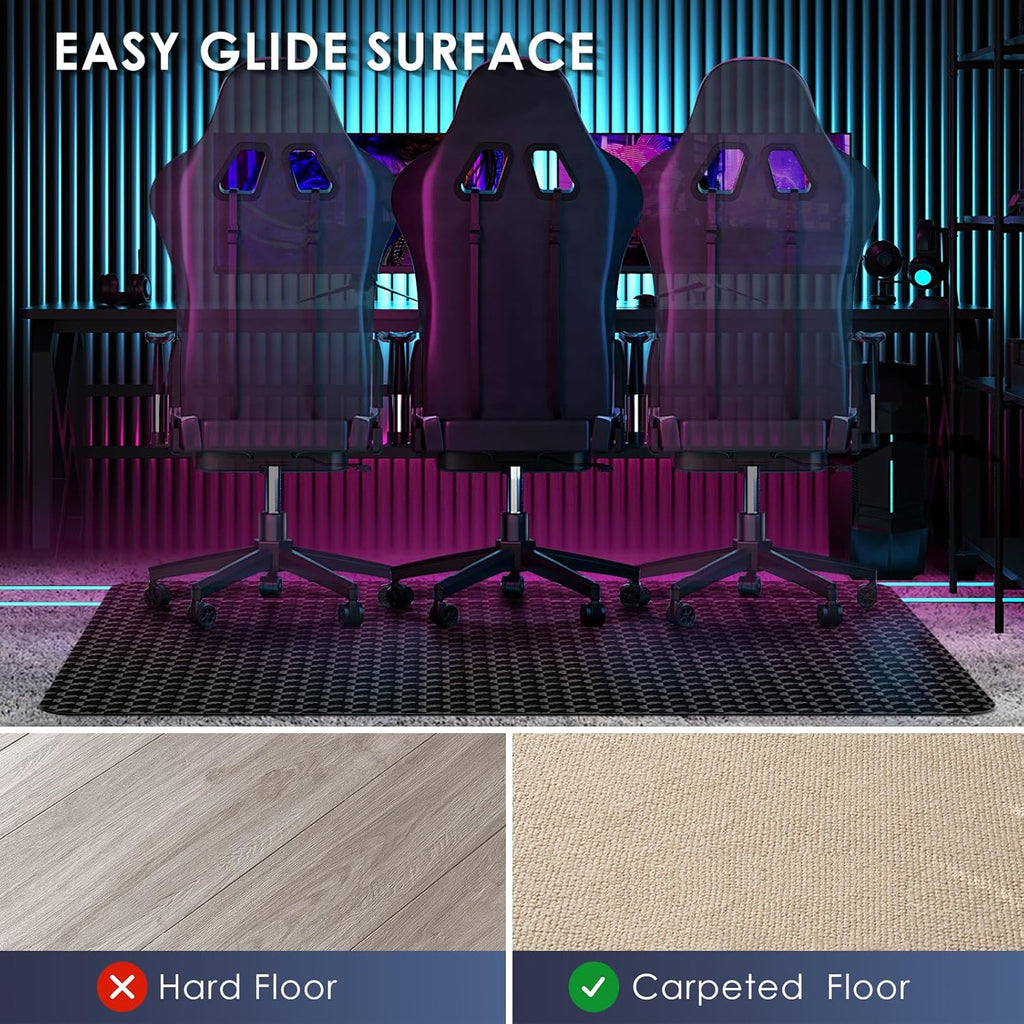 Vicwe Office Chair Mat for Carpet, 63" x 51"Anti-Slip Waterproof Floor Protector Desk Chair Mat for
