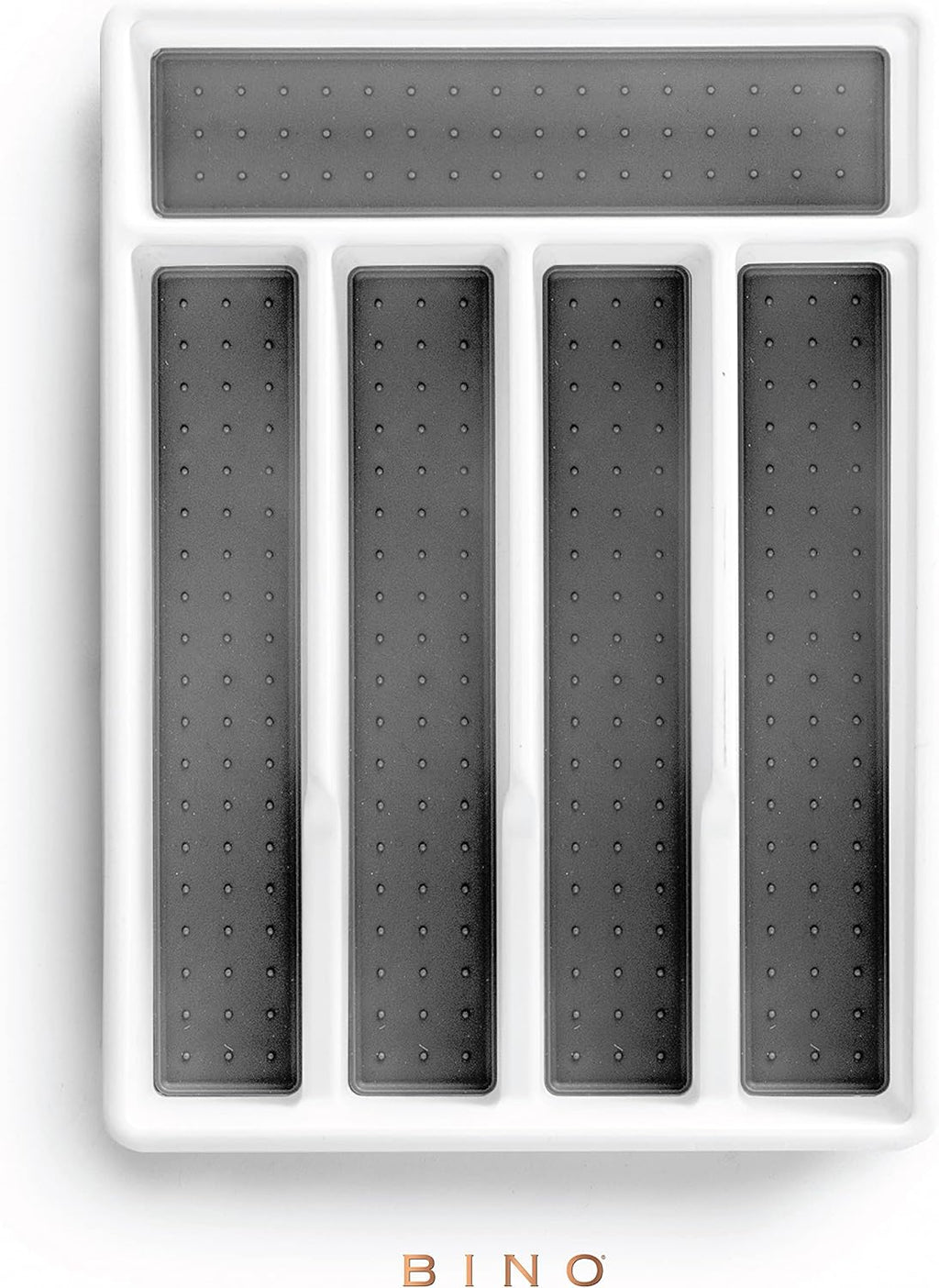 BINO | 5-Slot Silverware Organizer | Small - White Cutlery Tray Organizer | Silverware Storage for