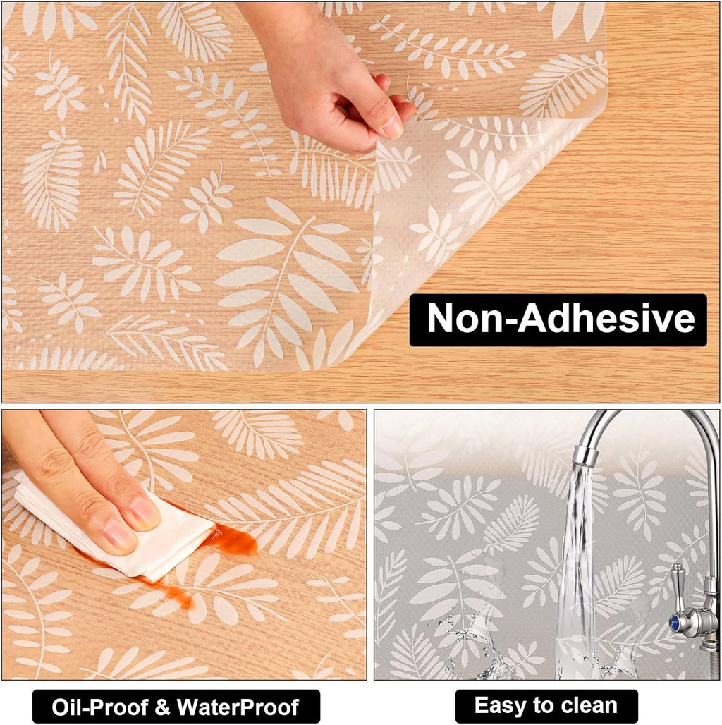 Cooyes Shelf and Drawer Liners for Kitchen Cabinets, Non Adhesive Cabinet Liner, EVA Waterproof