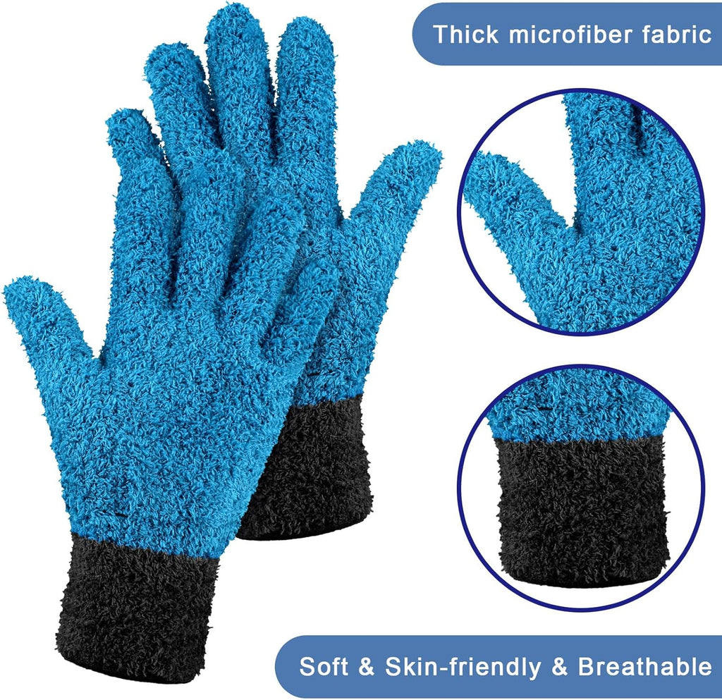 Bencailor 3 Pairs Microfiber Plant Dusting Gloves Leaf Cleaning Gloves for Indoor Plants, Blinds
