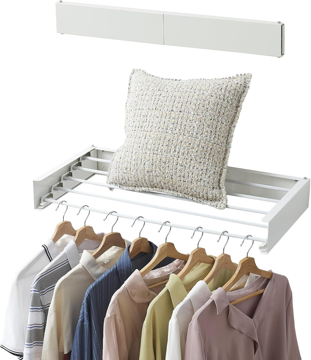 Clothes Drying Rack, Laundry Hanging Rack Collapsible, Wall Mounted Drying Rack for Laundry