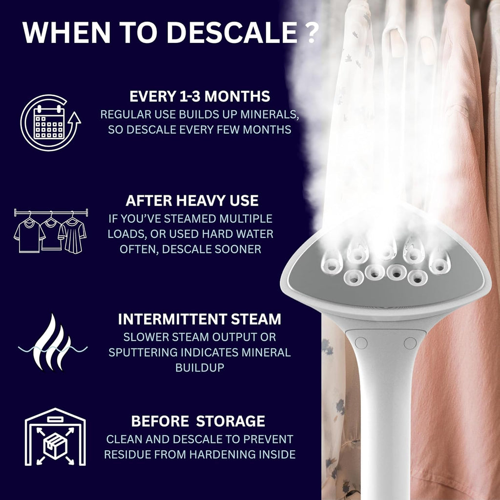 SALAV Garment Steamer Descaler/Decalcifier Packets for Mineral Deposits and Build-up Removal