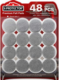 Felt Furniture Pads X-PROTECTOR - 48 Premium Felt Pads Floor Protector - Chair Felts Pads for