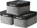TheWarmHome Organization and Storage Basket for Organizing - 17x14x10 inch Large 3 Pack Collapsible