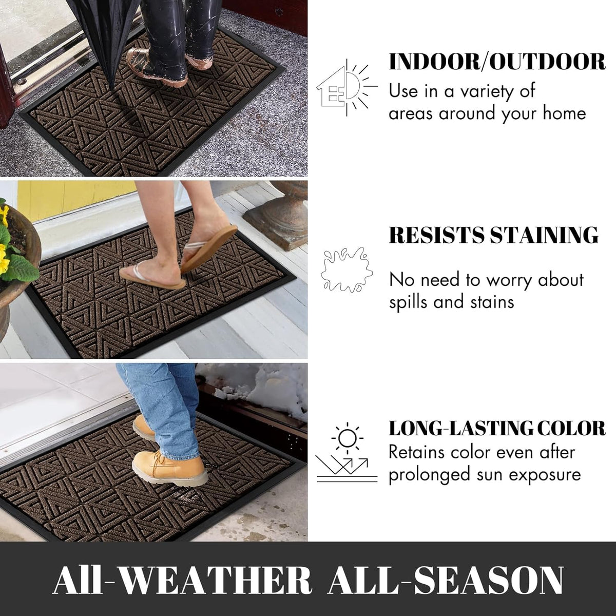 Yimobra Front Door Mat Outside Entrance 72 x 24, Waterproof and Washable Outdoor Mat, Non Slip