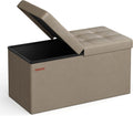 SONGMICS MAZIE Collection - 30 Inches Storage Ottoman Bench with Flipping Lid, Storage Chest