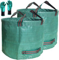 Professional 2-Pack 137 Gallon Lawn Garden Bags Large (D34,H34 inch) Yard Waste Bags w/Gardening