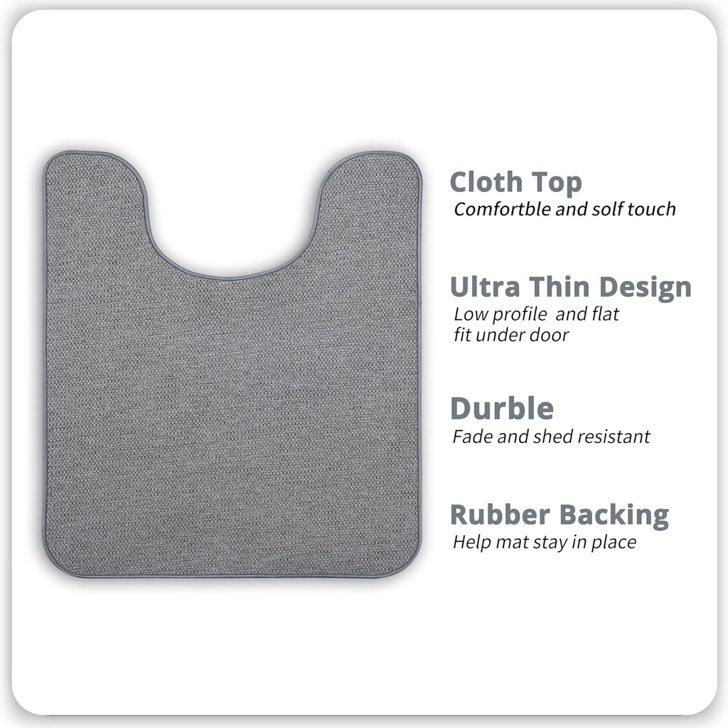 Toilet Rugs U Shaped Bathroom Rug,Machine Washable Non Slip Quick Dry Super Absorbent Ultra Thin
