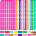 YSHIHE Colored Label Stickers,Rectangular Color Coding Stickers 1.57 x 0.75 Inch (40mm x 19mm),12